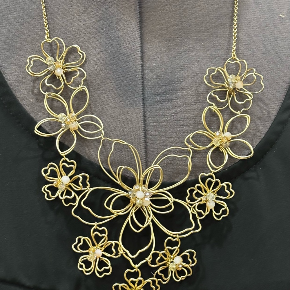 Tommy Bahama beautiful gold tone wire necklace - Picture 2 of 4